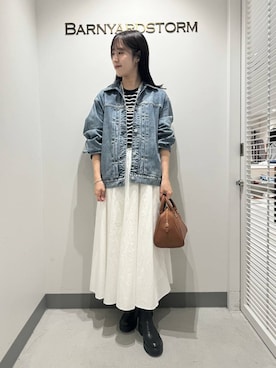 「BARNYARDSTORM（バンヤードストーム）のBARNYARDSTORM / ハイブリッドストレッチブーツ（ブーツ）」を使った、nm0716xxxさん（レディース・163cm）の秋コーディネート