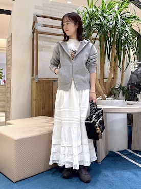 「アイテム（パーカー）」を使った、nm0716xxxさん（レディース・163cm・30代）の春コーディネート