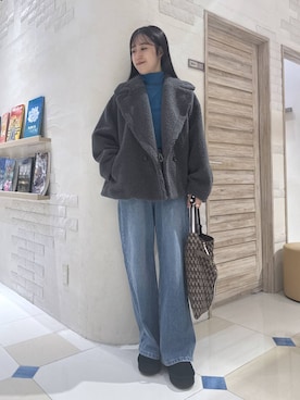 「アイテム（スリッポン）」を使った、nm0716xxxさん（レディース・163cm）の秋コーディネート