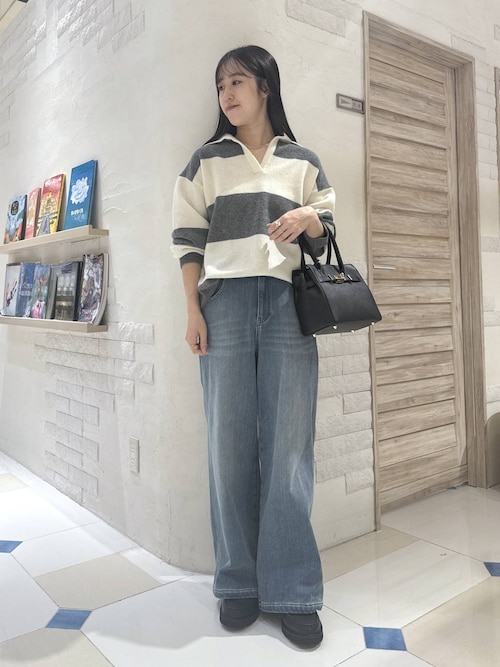 BARNYARDSTORM / 裏起毛ワイドデニムパンツ【WEB限定サイズL