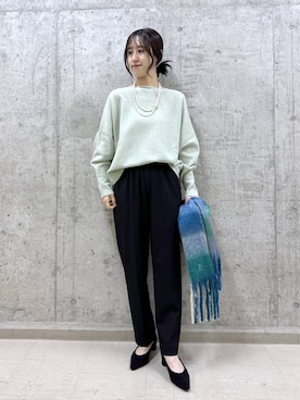 「アイテム（ストール/ショール）」を使った、nm0716xxxさん（レディース・163cm・30代）の冬コーディネート