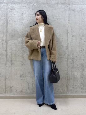 「アイテム（ピーコート）」を使った、nm0716xxxさん（レディース・163cm）の秋コーディネート