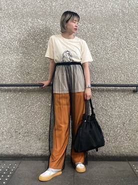 「LAROUTE」｜arisaさん（レディース・167cm）の夏コーディネート