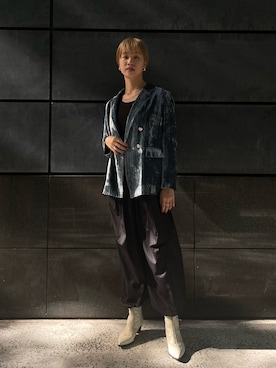 「ASTRAET（アストラット）のアイテム（パンツ）」を使った、arisaさん（レディース・167cm）の冬コーディネート