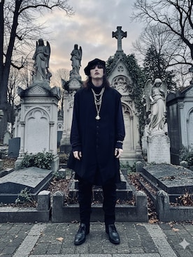 「アイテム（ハンチング/ベレー帽）」を使った、ケンさん（メンズ・163cm）の冬コーディネート