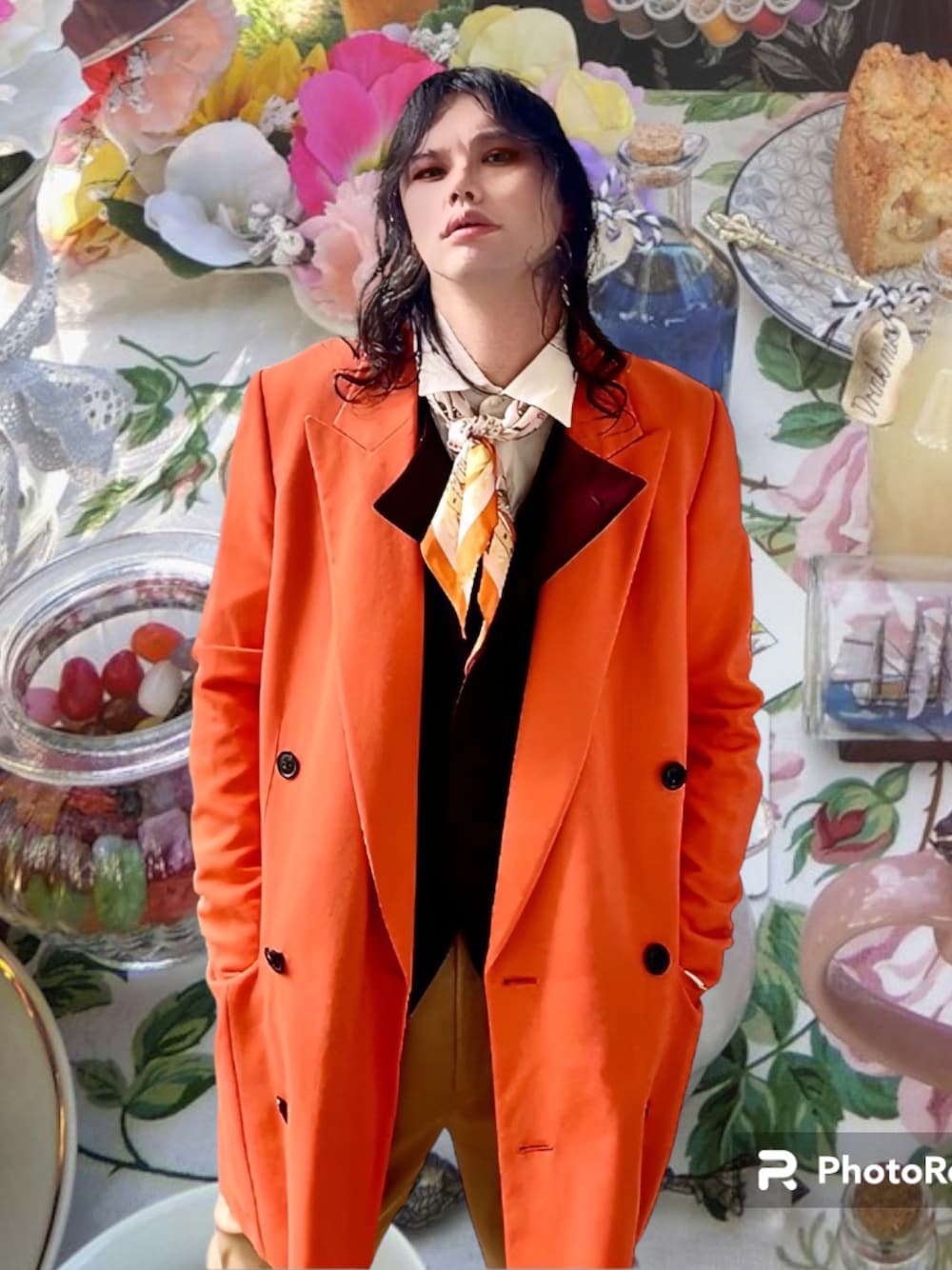【値下げ】Paul Smith オレンジ ナイロンジャケット フード付き Paul Smithのジャケット/アウター（オレンジ系）を使った人気