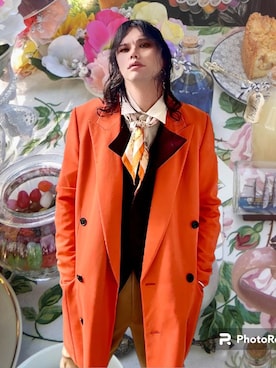 「Paul Smith（ポールスミス）のアイテム（ジャケット/アウター、オレンジ系）」を使った、ケンさん（メンズ・163cm）の春コーディネート