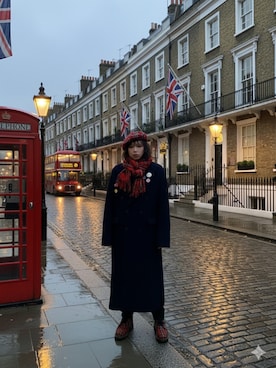 「アイテム（ハンチング/ベレー帽）」を使った、ケンさん（メンズ・163cm）の冬コーディネート