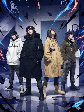 「アイテム（ハンチング/ベレー帽）」を使った、ケンさん（メンズ・163cm）の冬コーディネート