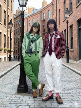 「アイテム（スーツセット）」を使った、ケンさん（メンズ・163cm）の秋コーディネート