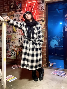 「アイテム（ライダースジャケット）」を使った、ケンさん（メンズ・163cm）の冬コーディネート