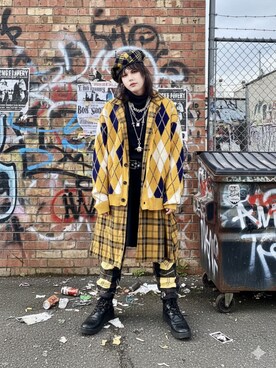 「アイテム（ハンチング/ベレー帽）」を使った、ケンさん（メンズ・163cm）の冬コーディネート