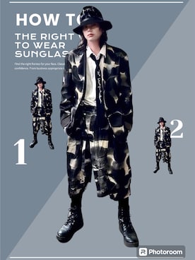 「Yohji Yamamoto POUR HOMME（ヨウジヤマモトプールオム）のアイテム（ジャケット/アウター）」を使った、ケンさん（メンズ・163cm）の夏コーディネート