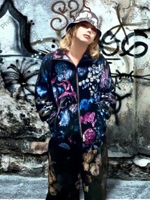 【LAD MUSICIAN】bucket hat paint flower PAINT ROSE + CAT BUCKET HAT（ハット）｜LAD MUSICIAN（ラッド