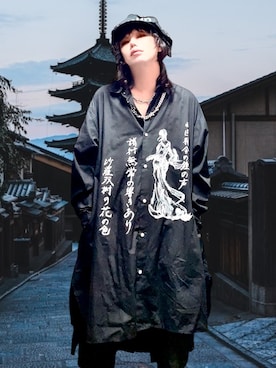 「ロングシャツ」｜ケンさん（メンズ・163cm）の秋コーディネート