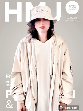 「アイテム（MA-1、ホワイト系）」を使った、ケンさん（メンズ・163cm）の冬コーディネート