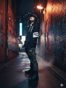 「アイテム（キャスケット）」を使った、ケンさん（メンズ・163cm）の冬コーディネート