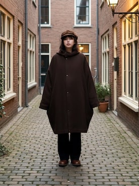 「Ground Y（グラウンドワイ）のアイテム」を使った、ケンさん（メンズ・163cm）の冬コーディネート