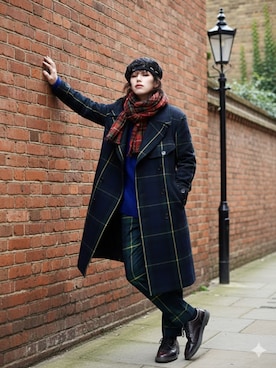 「アイテム（ハンチング/ベレー帽）」を使った、ケンさん（メンズ・163cm）の冬コーディネート