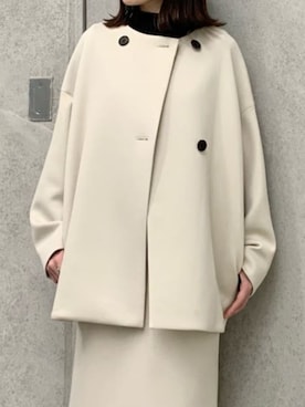「CAST:（キャスト コロン）のアイテム（その他アウター）」を使った、CAST:さん（レディース・155cm）の秋コーディネート