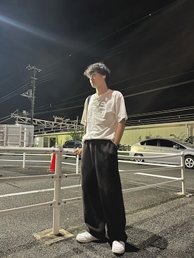 「アイテム（スウェットパンツ、ブラウン系）」を使った、tutushiさん（メンズ・174cm）の秋コーディネート