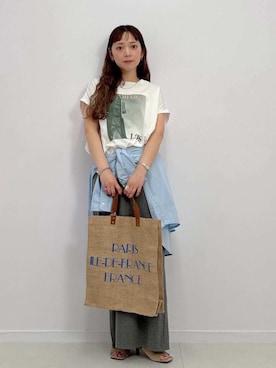 「MICA&DEAL（マイカ＆ディール）のアイテム」を使った、yunaさん（レディース・160cm）の夏コーディネート