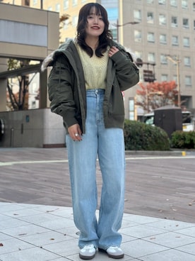 「YANUK（ヤヌーク）のアイテム」を使った、yunaさん（レディース・156cm）の冬コーディネート