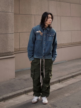 「ANDRAP（アンドラップ）のアイテム（パンツ）」を使った、Kyosuke Fukudaさん（メンズ・178cm）の夏コーディネート