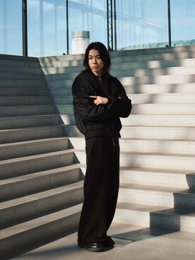 「ANDRAP（アンドラップ）のアイテム（パンツ）」を使った、Kyosuke Fukudaさん（メンズ・178cm）の春コーディネート