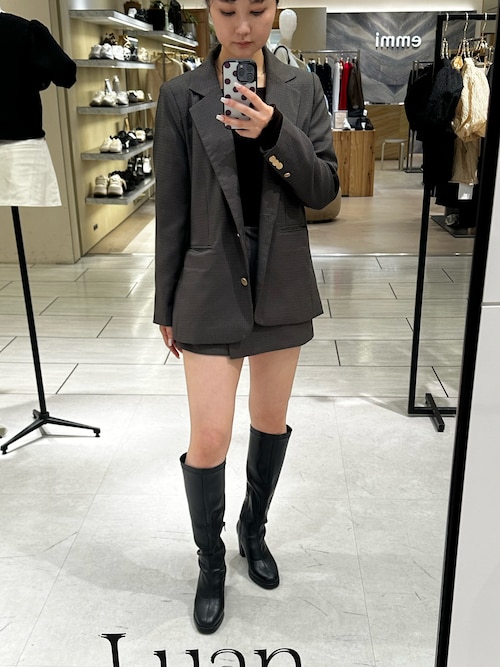 Luan ジャケット テーラードジャケット 「Luan」CHECK TAILORED JACKET