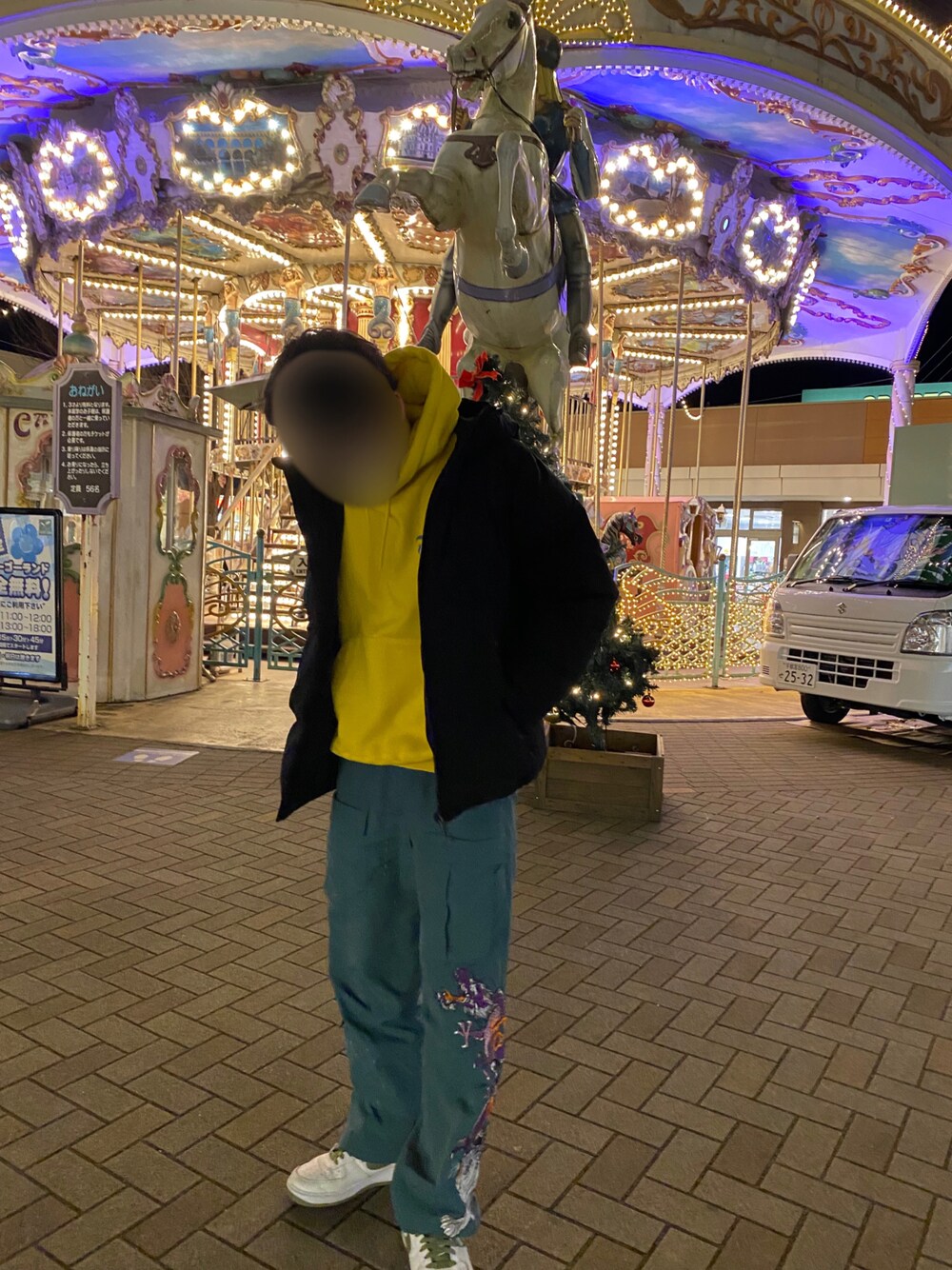 「ジーユー、FR2、ガルフィー」｜「GUのアイテム（ダウンジャケット/コート、ブラック系）」を使った、k1k1r3さん（メンズ・172cm）の冬コーディネートの1枚目の写真
