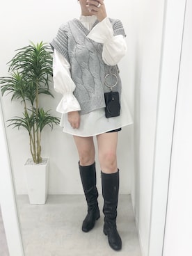 江口光代さん（レディース・162cm）の冬コーディネート