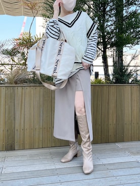 江口光代さん(レディース・162cm)の冬コーディネート