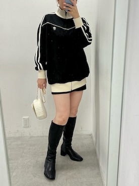 「ファッションを楽しもう」｜「アイテム（ジャージ）」を使った、江口光代さん（レディース・162cm）の冬コーディネート