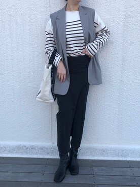 江口光代さん(レディース・162cm)の冬コーディネート