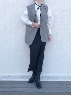 江口光代さん(レディース・162cm)の冬コーディネート