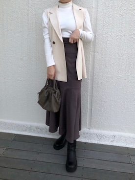 江口光代さん(レディース・162cm)の冬コーディネート