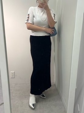 「andme（アンドミー）のアイテム」を使った、江口光代さん（レディース・162cm）の春コーディネート