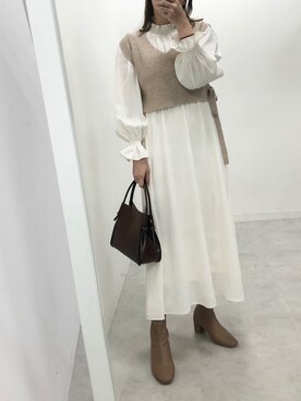 江口光代さん(レディース・162cm)の冬コーディネート