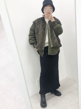 江口光代さん(レディース・162cm)の冬コーディネート