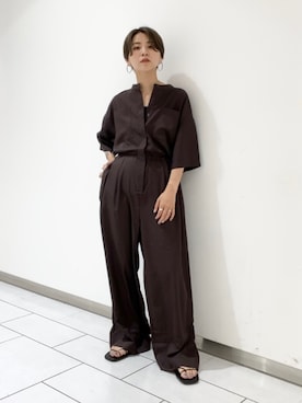 「カッコイイ女子」｜「アイテム（サロペット/オーバーオール）」を使った、Sasakiさん（レディース・155cm）の夏コーディネート