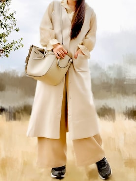 「NIKE（ナイキ）のNIKE ナイキ W AIRMAX EXCEE ウィメンズ エア マックス エクシー  CD5432-003 003BLK/WHT（スニーカー、ブラック系）」を使った、mican🍊さん（レディース・162cm）の春コーディネート