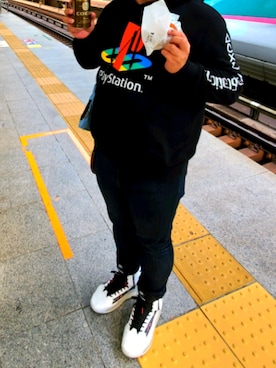 「H&M（エイチ・アンド・エム）のアイテム（パーカー）」を使った、paradashさん（メンズ・177cm）の秋コーディネート