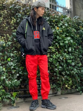 「ALDIES（アールディーズ）のアイテム（ブルゾン）」を使った、しょうたろうさん（メンズ・183cm）の冬コーディネート