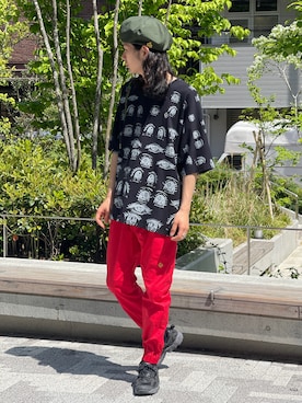 「ALDIES（アールディーズ）のアイテム（ハンチング/ベレー帽）」を使った、しょうたろうさん（メンズ・183cm）の春コーディネート