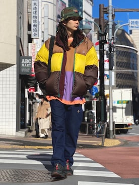 「ALDIES（アールディーズ）のアイテム（ダウンジャケット/コート）」を使った、しょうたろうさん（メンズ・183cm）の冬コーディネート