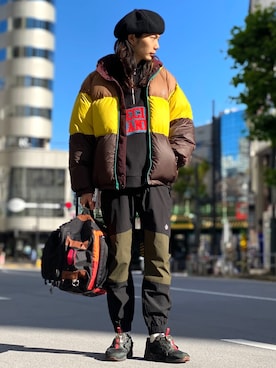 「ALDIES（アールディーズ）のアイテム（ハンチング/ベレー帽）」を使った、しょうたろうさん（メンズ・183cm）の冬コーディネート