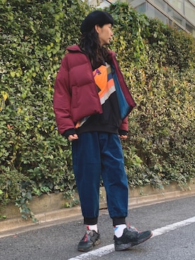 「ALDIES（アールディーズ）のアイテム（ブルゾン）」を使った、しょうたろうさん（メンズ・183cm）の冬コーディネート