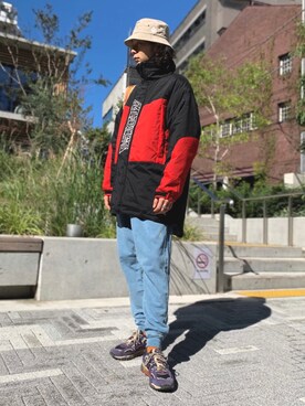 「ALDIES（アールディーズ）のアイテム（その他アウター）」を使った、しょうたろうさん（メンズ・183cm）の秋コーディネート