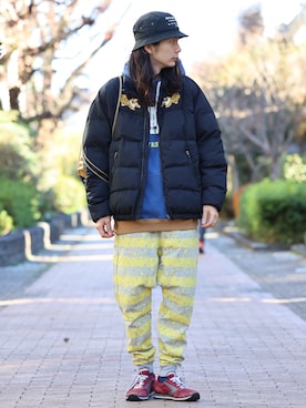 「ALDIES（アールディーズ）のアイテム（ブルゾン）」を使った、しょうたろうさん（メンズ・183cm）の冬コーディネート